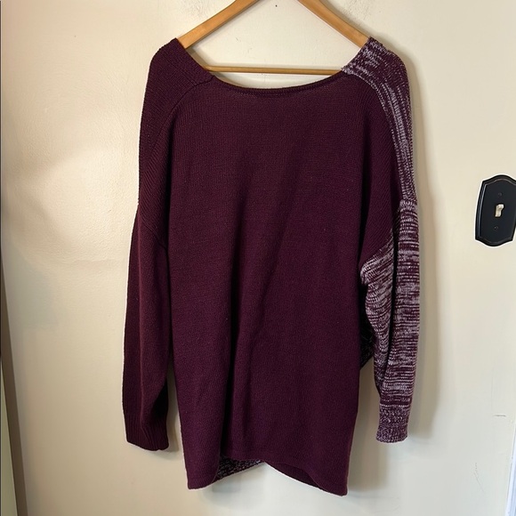 Bloomchic Elegant Crossfront Burgundy Sweater Size 18-20 - Picture 7 of 7